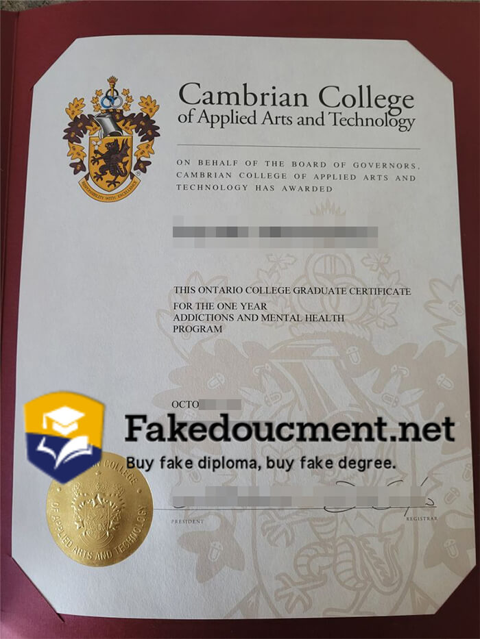 Buy Cambrian College diploma, buy Cambrian College degree