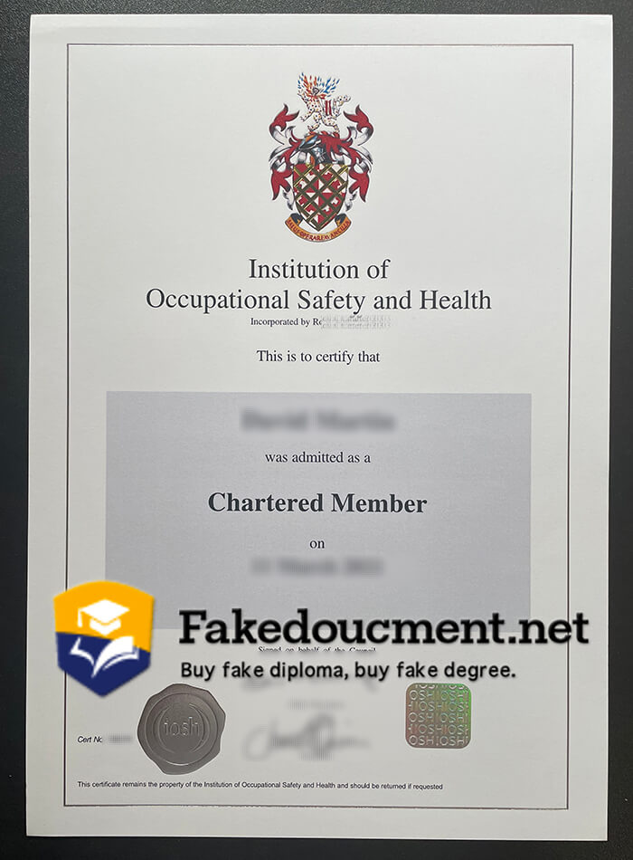 Where to buy IOSH certificate? buy fake IOSH certificate.