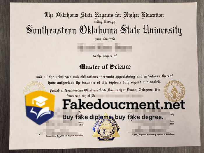 Southeastern Oklahoma State University diploma, buy SOSU fake degree online.