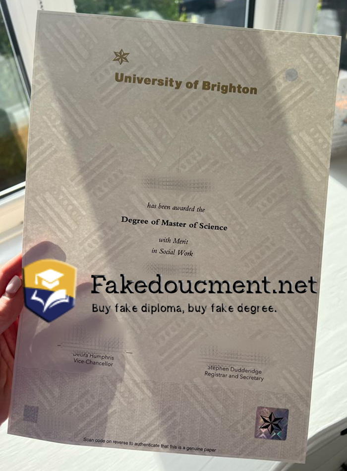 Buy University of Brighton diploma