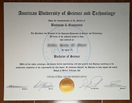 Buy American University of Science and Technology diploma, fake AUST degree.