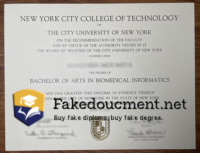 City Tech certificate, buy City Tech fake diploma.