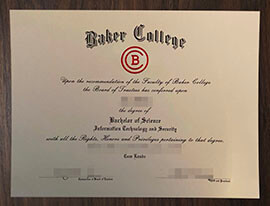 purchase fake Baker College degree