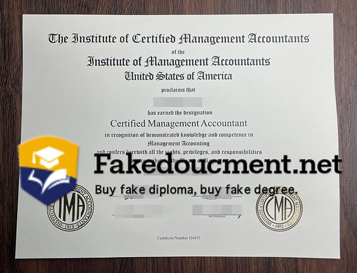 purchase fake Certified Management Accountant certificate