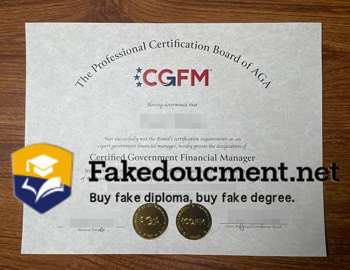 purchase fake Professional Certification Board of AGA certificate