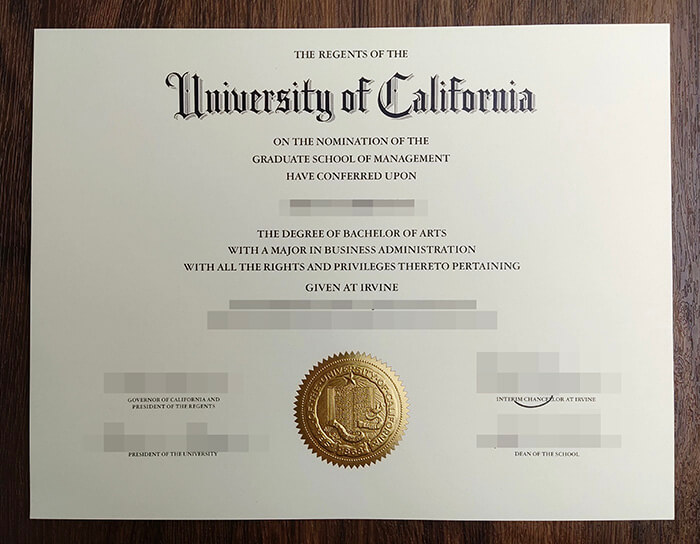 purchase fake University of California Given at Irvine diploma