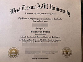 purchase fake West Texas A&M University degree