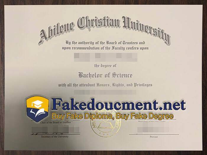 purchase realistic Abilene Christian University diploma