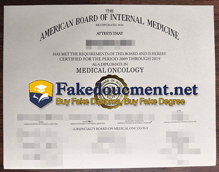 purchase realistic American Board of Internal Medicine diploma