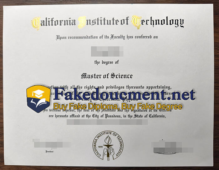 purchase realistic California Institute of Technology diploma