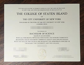 purchase realistic College of Staten Island degree