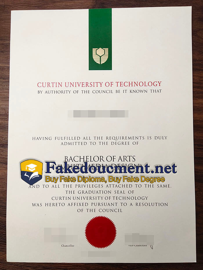 purchase realistic Curtin University of Technology diploma