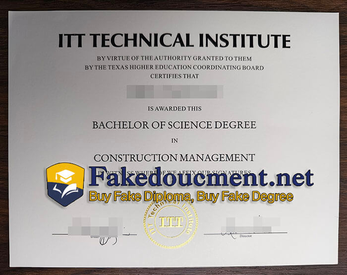 purchase realistic ITT Technical Institute diploma