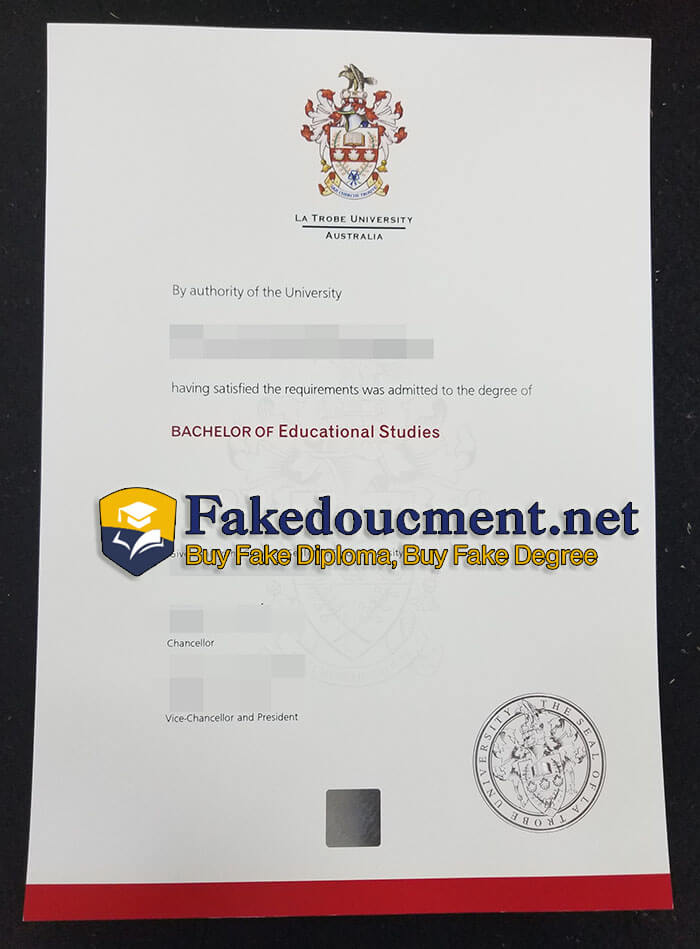 purchase realistic La Trobe University diploma