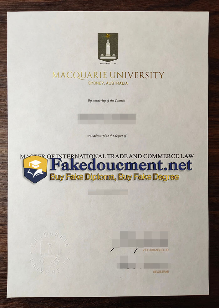 purchase realistic Macquarie University diploma