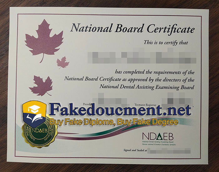 purchase realistic NDAEB Certificate