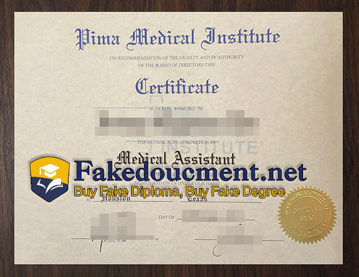 purchase realistic Pima Medical Institute certificate