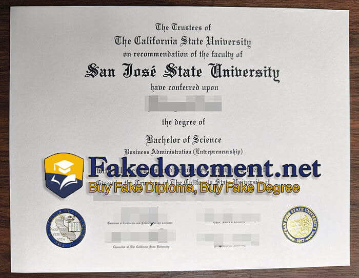 purchase realistic San Jose State University diploma