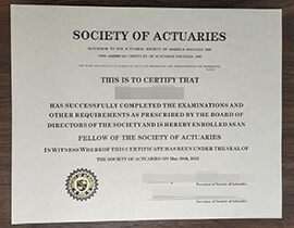 purchase realistic Society of Actuaries certificate