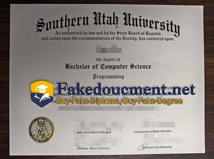 purchase realistic Southern Utah University diploma