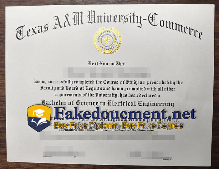 purchase realistic Texas A&M University-Commerce diploma