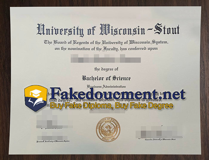 purchase realistic University of Wisconsin-Stout diploma