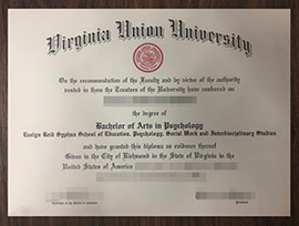 purchase realistic Virginia Union University degree