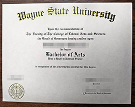 purchase realistic Wayne State University degree