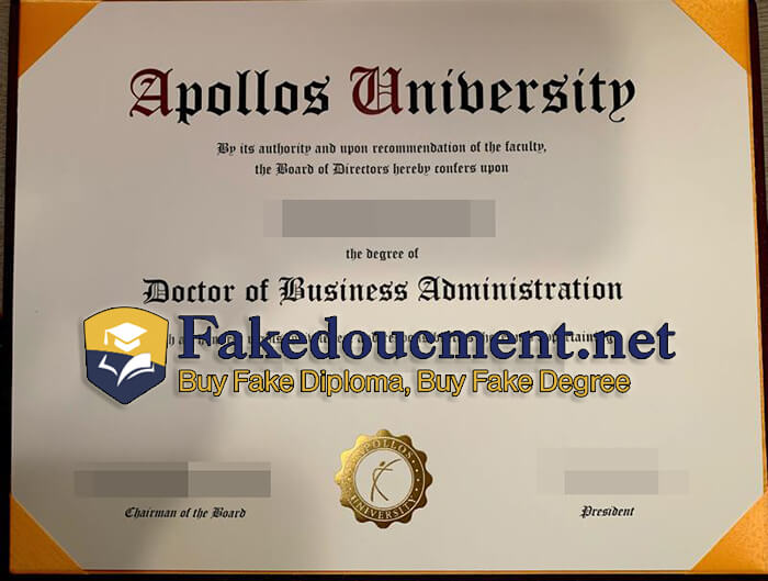 purchase realistic Apollos University diploma