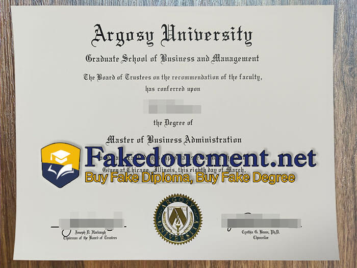 purchase realistic Argosy University diploma