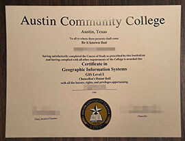 purchase realistic Austin Community College certificate