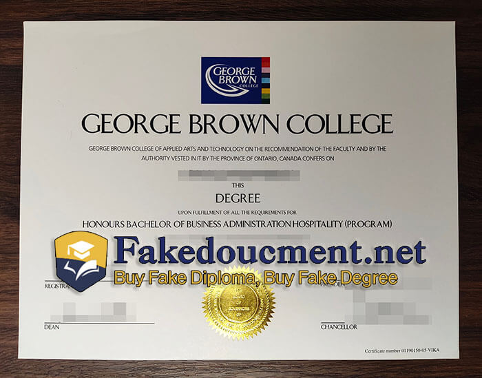 purchase realistic George Brown College diploma