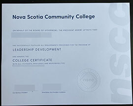 purchase realistic Nova Scotia Community College certificate