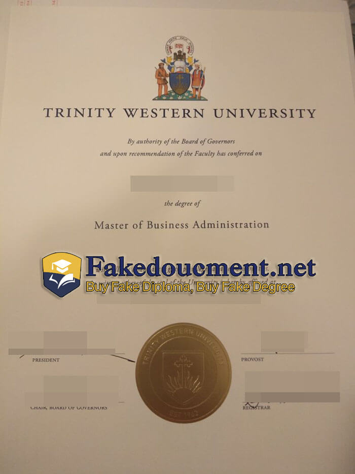 purchase realistic Trinity Western University diploma