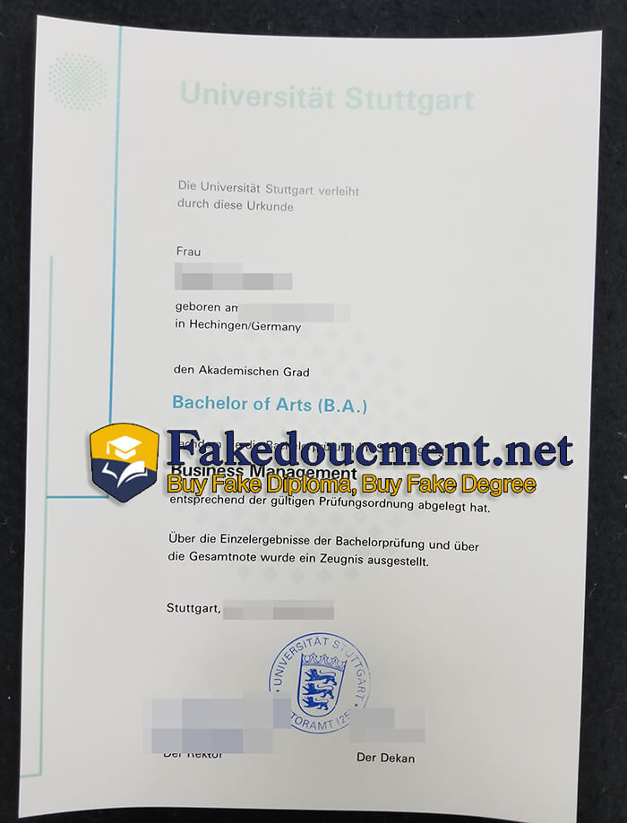 purchase realistic Universitat Stuttgart diploma