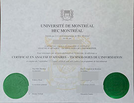 purchase realistic Université de Montréal certificate