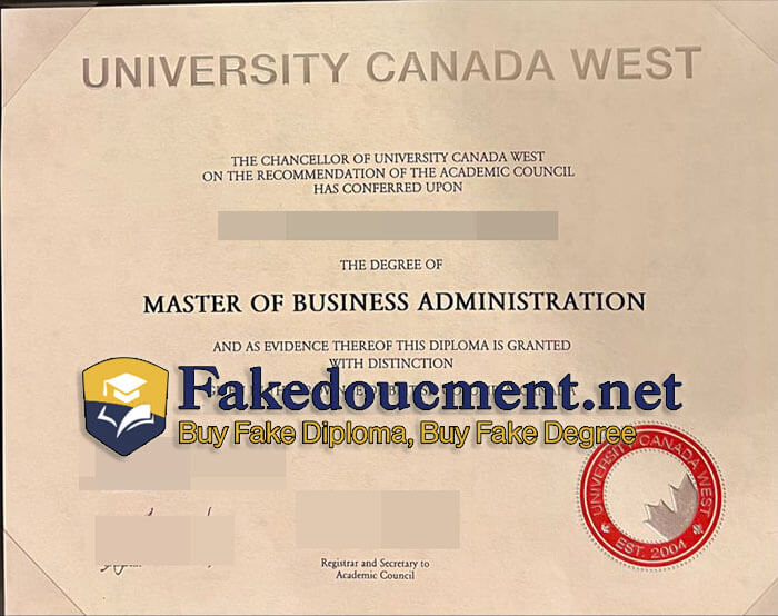 purchase realistic University Canada West diploma