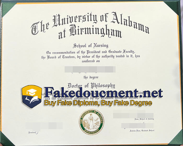 purchase realistic University of Alabama at Birmingham diploma