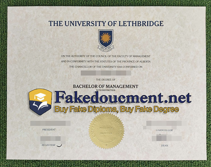 purchase realistic University of Lethbridge diploma