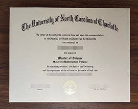 purchase realistic University of North Carolina at Charlotte degree