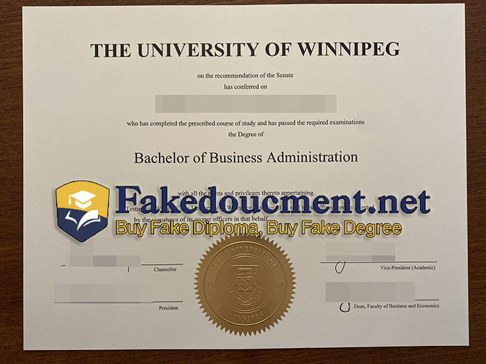 purchase realistic University of Winnipeg diploma