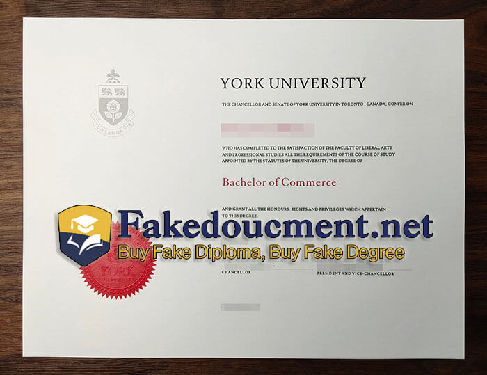 purchase realistic York University diploma