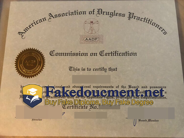 purchase realistic American Association of Drugless Practitioners certificate