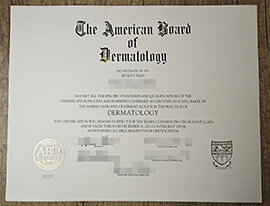 purchase realistic American Board of Dermatology certificate