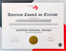 purchase realistic American Council on Exercise certificate