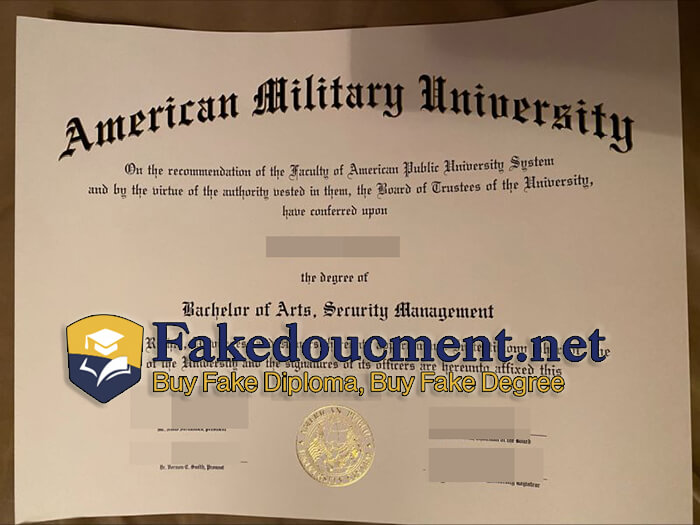 Buy the latest American Military University degree online.