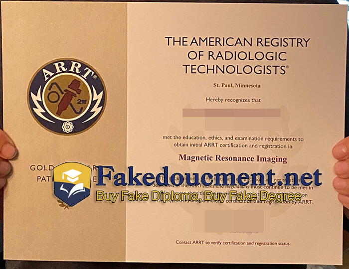 purchase realsitic American Registry of Radiologic Technologists certificate