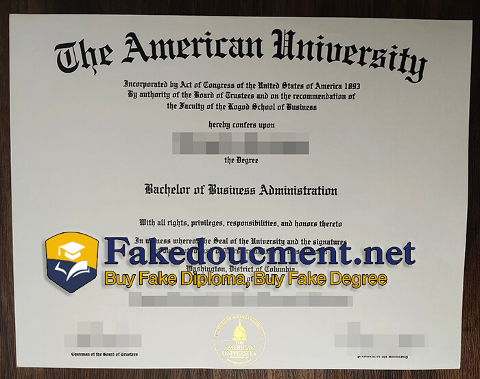 purchase realistic American University diploma