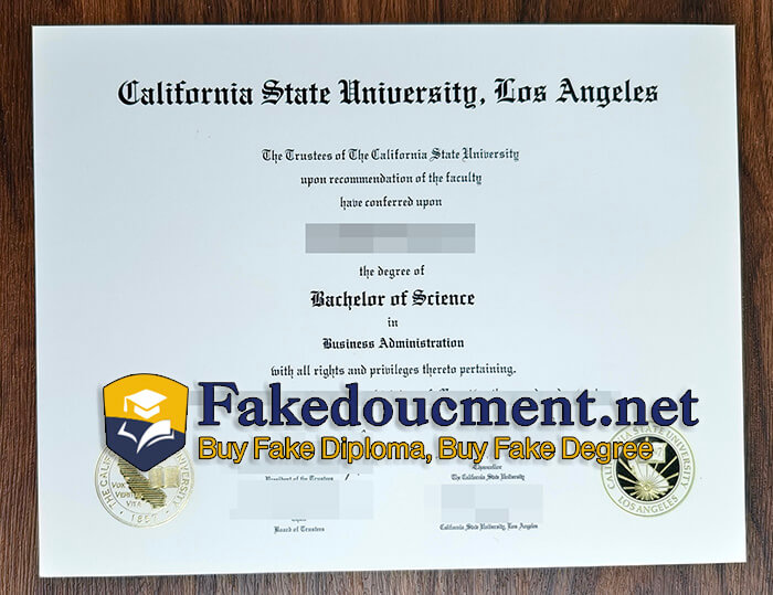 purchase realistic California State University, Los Angeles diploma