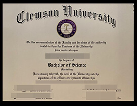 purchase realistic Clemson University degree